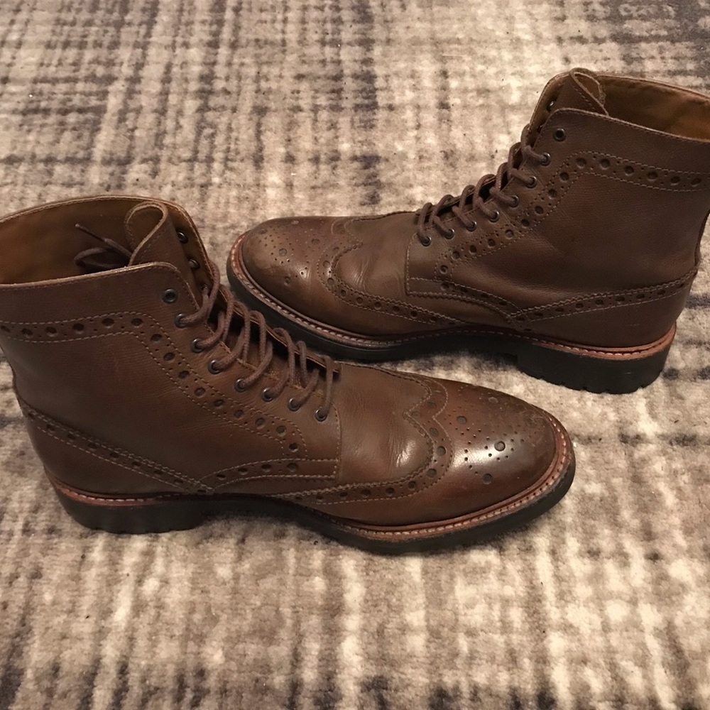GRENSON FRED COMMANDO SOLE BROGUE BOOT US12 - Picture 4 of 5
